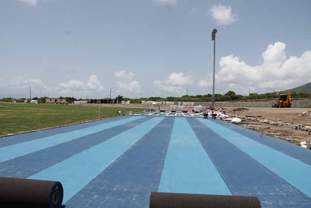 The final surface being laid at the Mundo Track Project at Long Point on August 22, 2017, as the end of Phase One looms